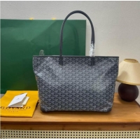 Perfect Goyard Artois Original Zipper Bag GM 00319 Dark Grey