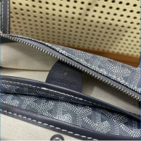 Perfect Goyard Artois Original Zipper Bag GM 00319 Dark Grey