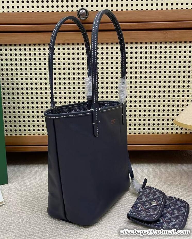 Classic Goyard Original Anjou Reversible Bag Mini 2399 Navy Blue