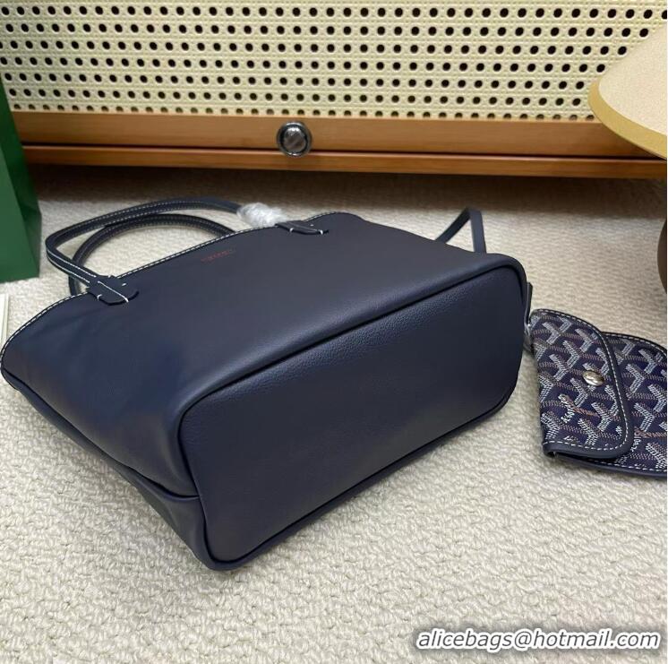 Classic Goyard Original Anjou Reversible Bag Mini 2399 Navy Blue