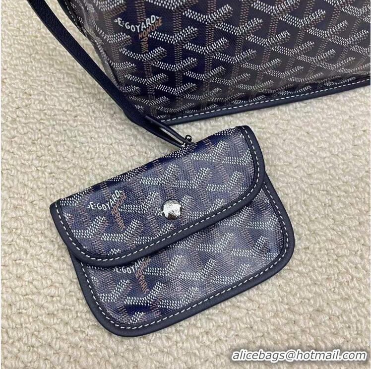 Classic Goyard Original Anjou Reversible Bag Mini 2399 Navy Blue