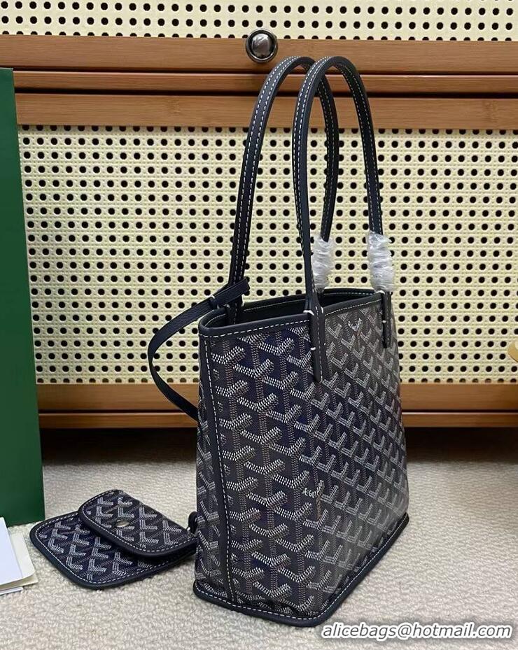 Classic Goyard Original Anjou Reversible Bag Mini 2399 Navy Blue