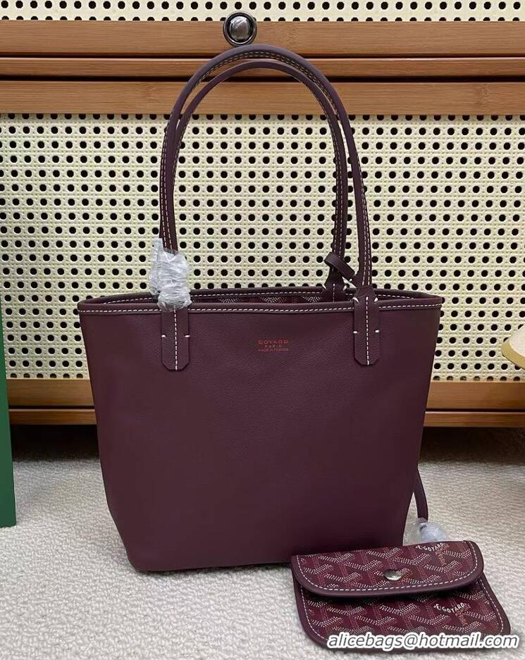 Top Grade Goyard Original Anjou Reversible Bag Mini 2399 Burgundy