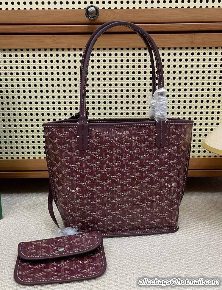 Top Grade Goyard Original Anjou Reversible Bag Mini 2399 Burgundy