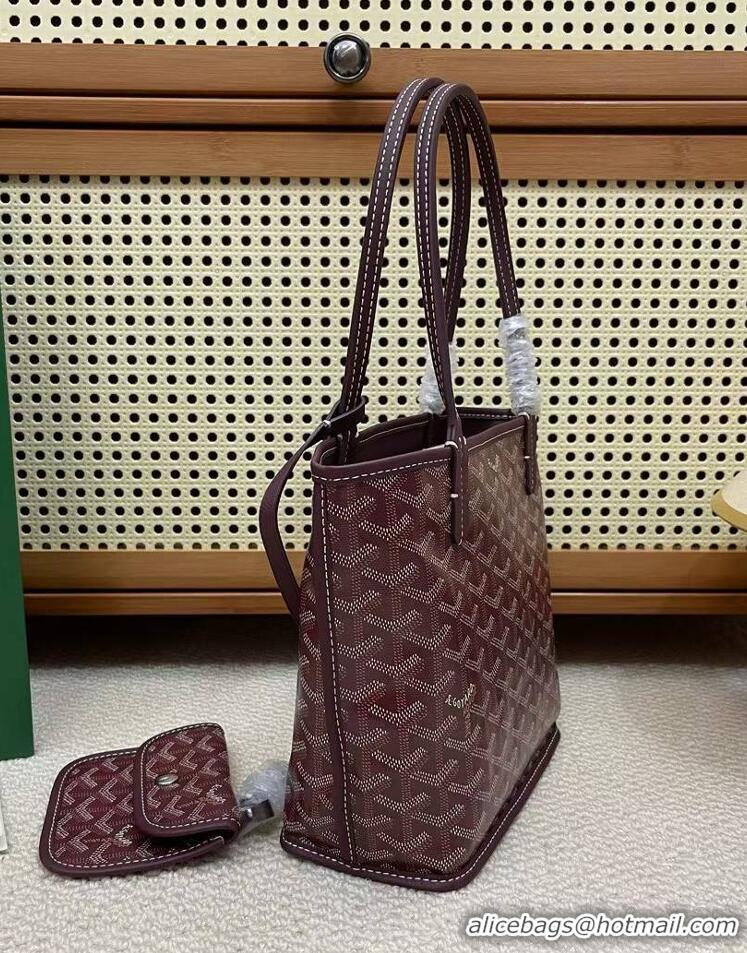 Top Grade Goyard Original Anjou Reversible Bag Mini 2399 Burgundy