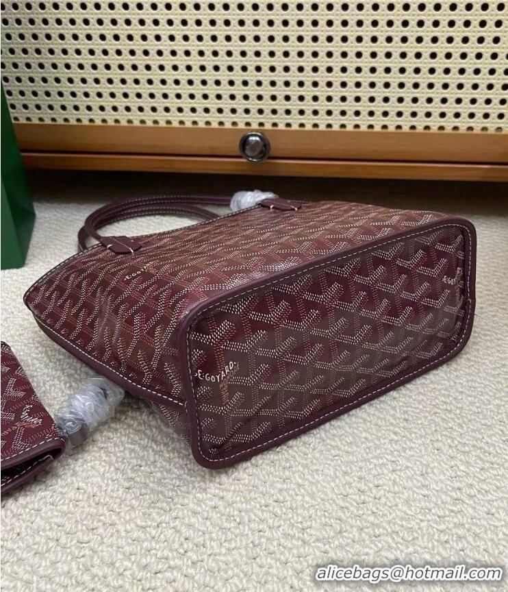 Top Grade Goyard Original Anjou Reversible Bag Mini 2399 Burgundy