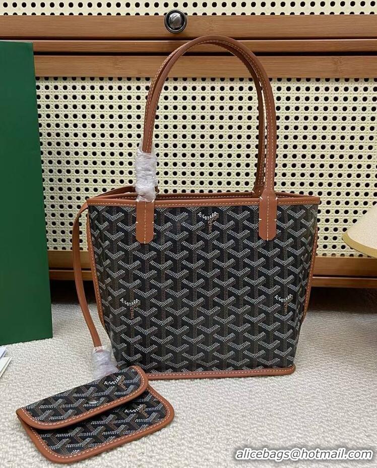 Classic Goyard Original Anjou Reversible Bag Mini 2399 Black And Tan