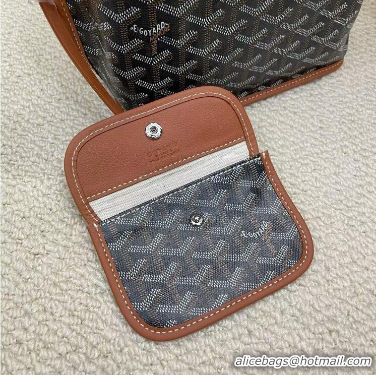 Classic Goyard Original Anjou Reversible Bag Mini 2399 Black And Tan