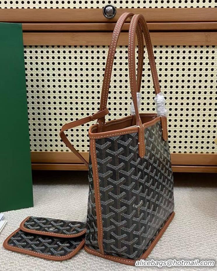 Classic Goyard Original Anjou Reversible Bag Mini 2399 Black And Tan