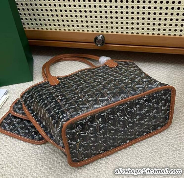Classic Goyard Original Anjou Reversible Bag Mini 2399 Black And Tan