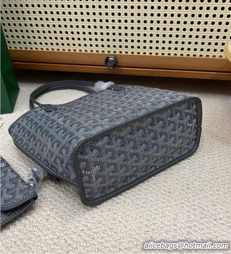 Grade Promotional Goyard Original Anjou Reversible Bag Mini 2399 Dark Grey