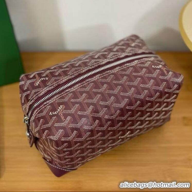 Famous Brand Goyard Boeing 25 Travel Toilet Bag G8741 Burgundy