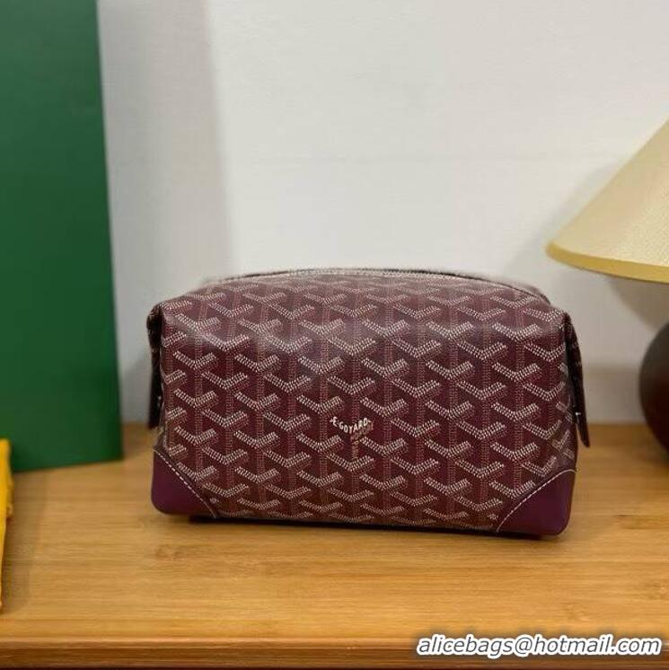 Famous Brand Goyard Boeing 25 Travel Toilet Bag G8741 Burgundy