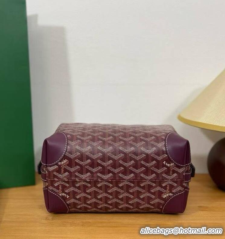 Famous Brand Goyard Boeing 25 Travel Toilet Bag G8741 Burgundy