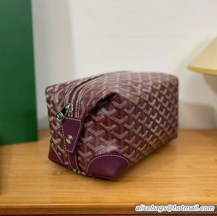 Famous Brand Goyard Boeing 25 Travel Toilet Bag G8741 Burgundy