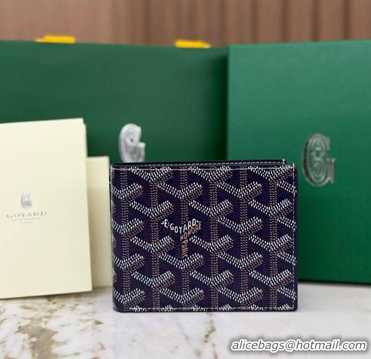 Top Quality Goyard 8 Card Slots Billfold Wallet 020085a Navy Blue