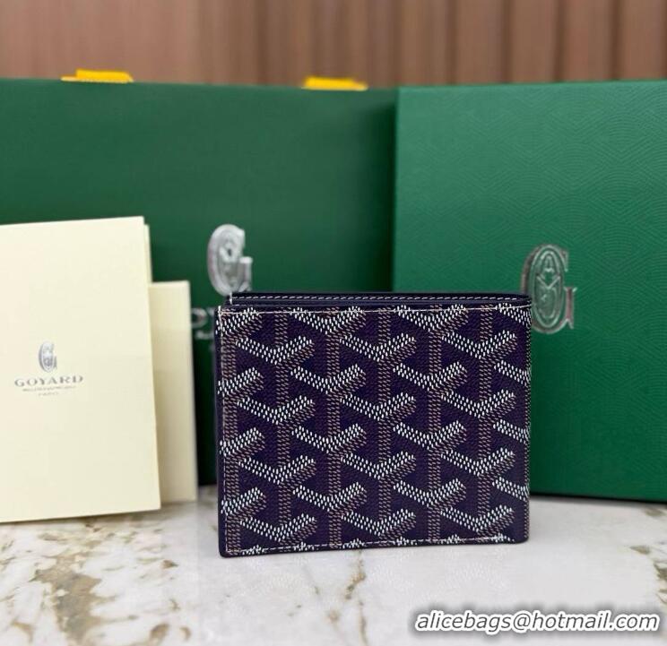 Top Quality Goyard 8 Card Slots Billfold Wallet 020085a Navy Blue