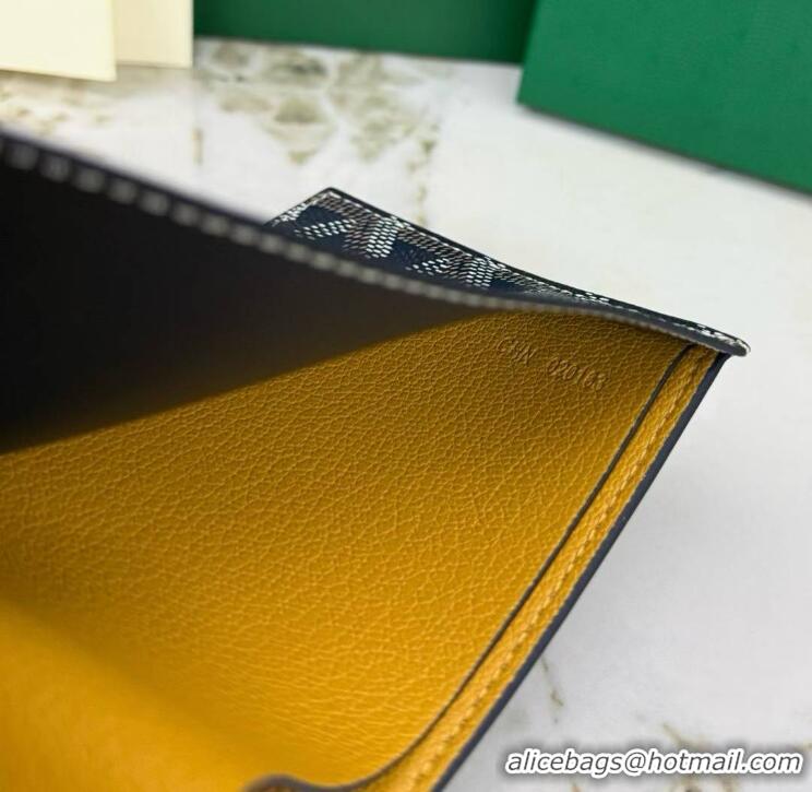 Top Quality Goyard 8 Card Slots Billfold Wallet 020085a Navy Blue