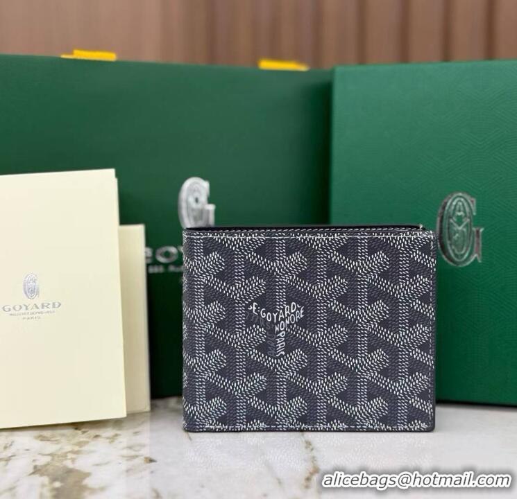 Low Cost Goyard 8 Card Slots Billfold Wallet 020085a Dark Grey