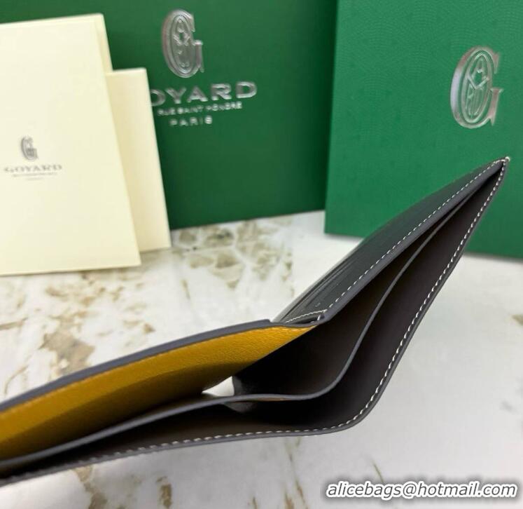 Low Cost Goyard 8 Card Slots Billfold Wallet 020085a Dark Grey