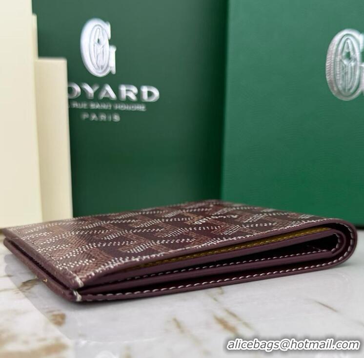 Inexpensive Goyard 8 Card Slots Billfold Wallet 020085a Burgundy