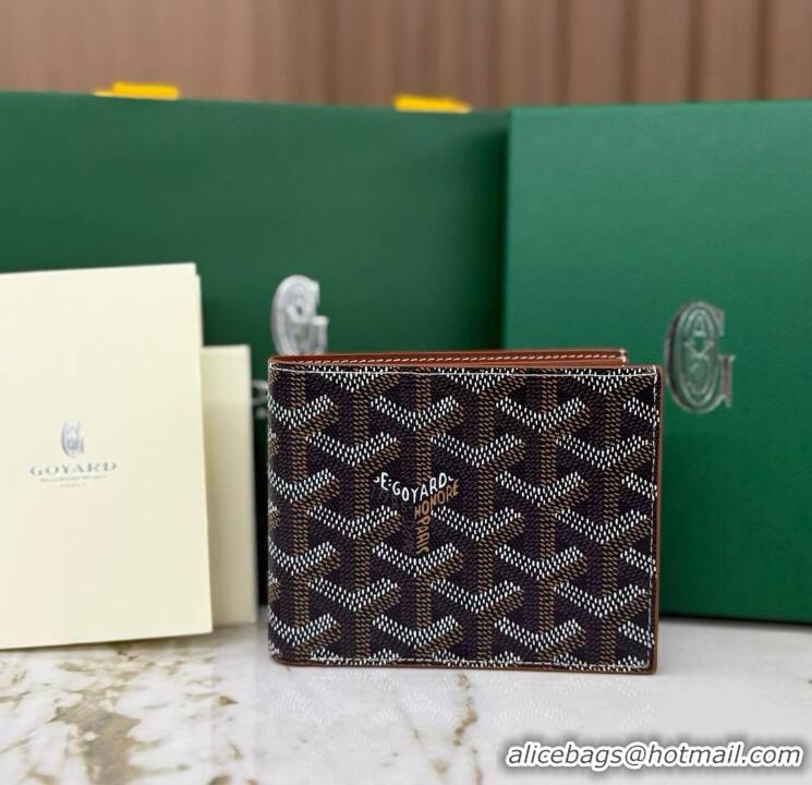 Sale Grade Goyard 8 Card Slots Billfold Wallet 020085a Black And Tan
