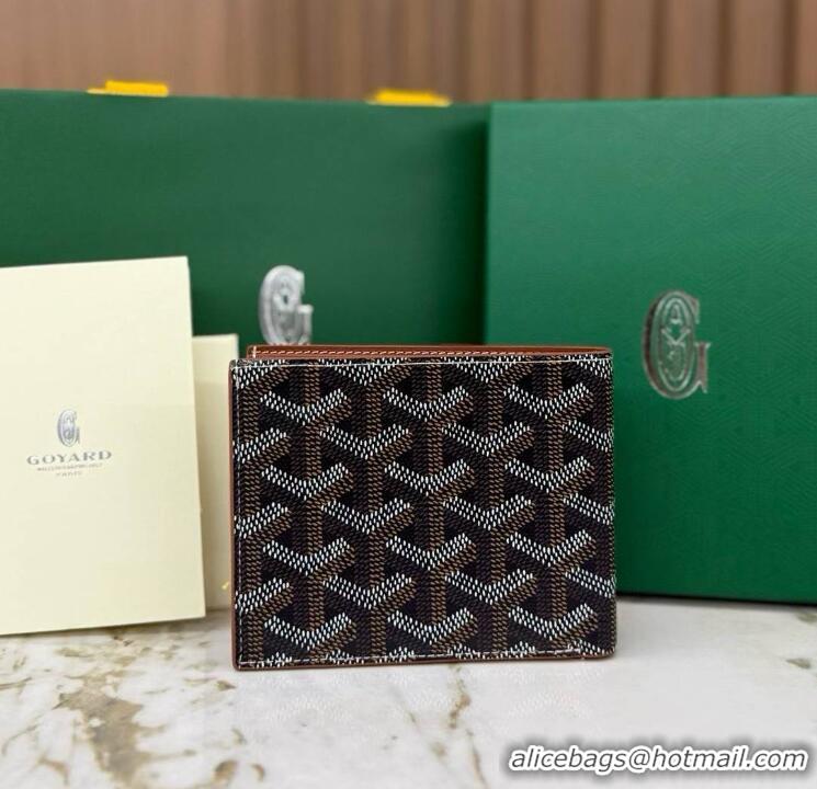 Sale Grade Goyard 8 Card Slots Billfold Wallet 020085a Black And Tan