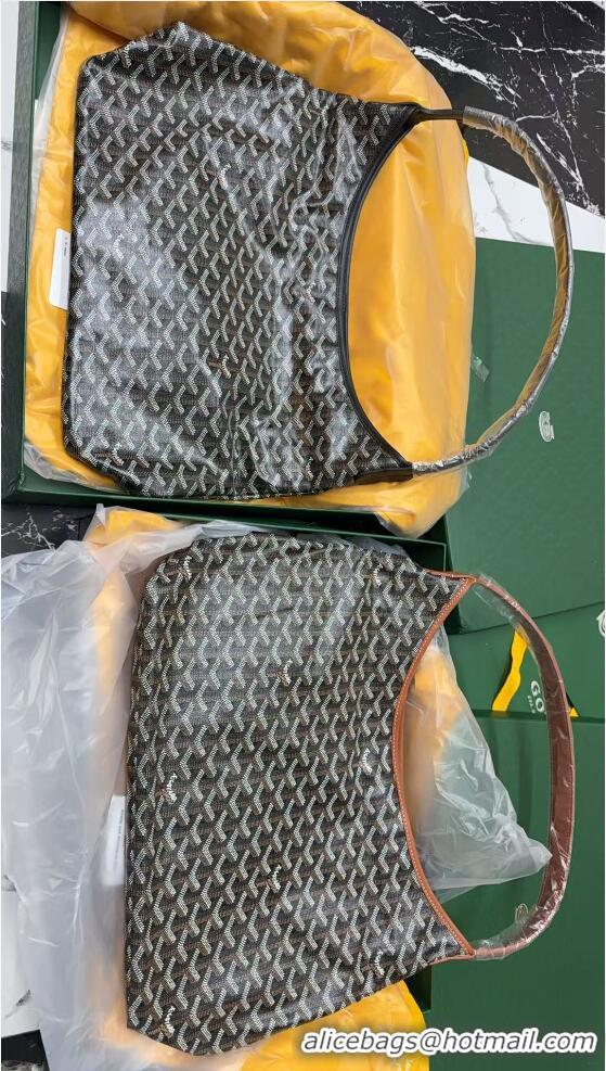 Elegant Promotional Goyard Boheme Hobo Bag G4591 Black And Tan