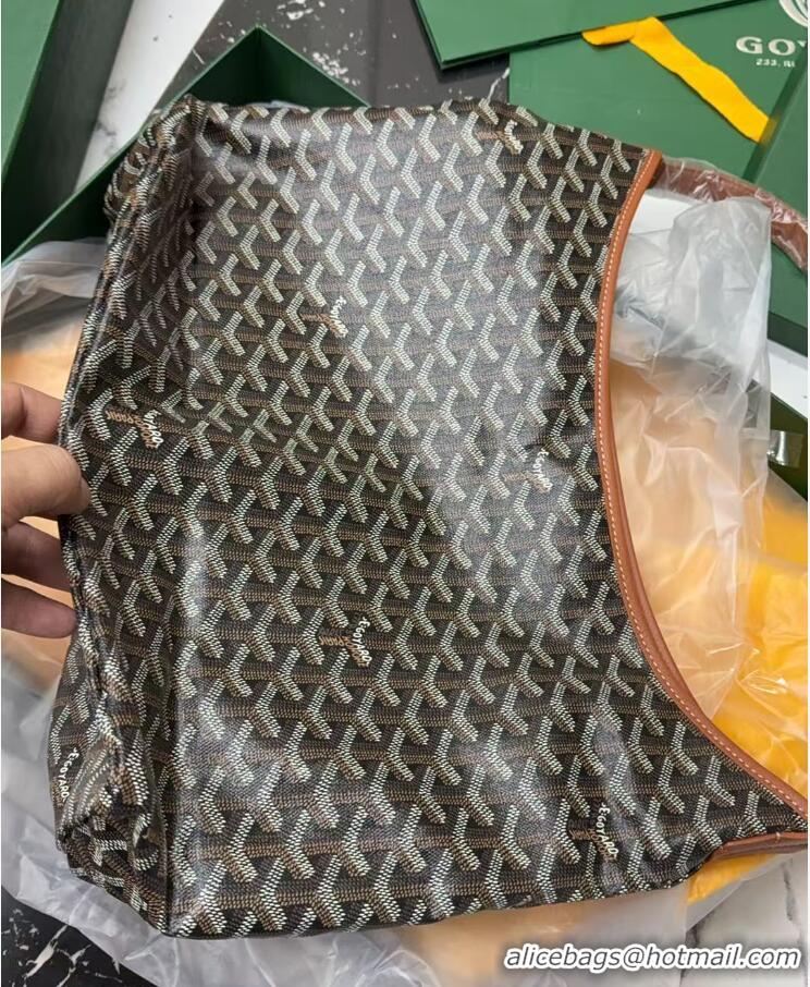 Elegant Promotional Goyard Boheme Hobo Bag G4591 Black And Tan