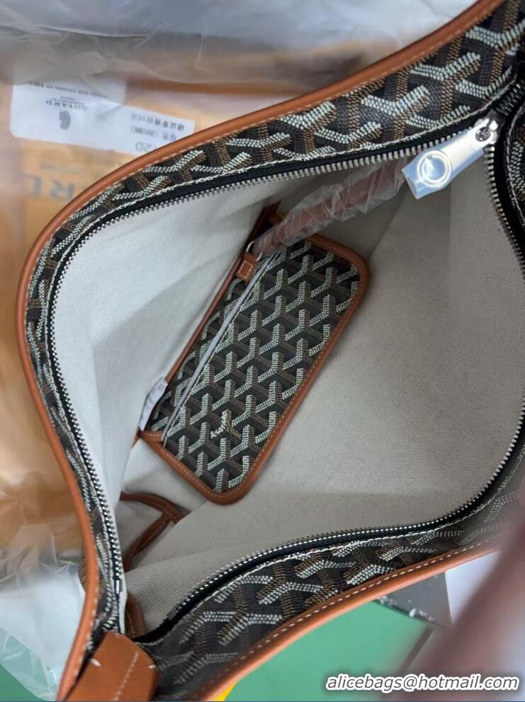 Elegant Promotional Goyard Boheme Hobo Bag G4591 Black And Tan