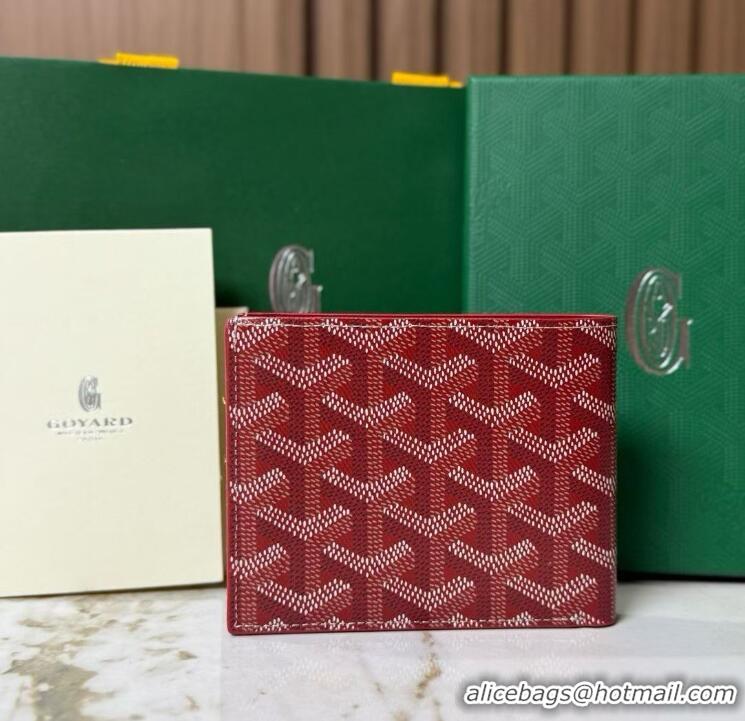 High Quality Goyard Short 8 Card Slots Billfold Wallet 020085a Red