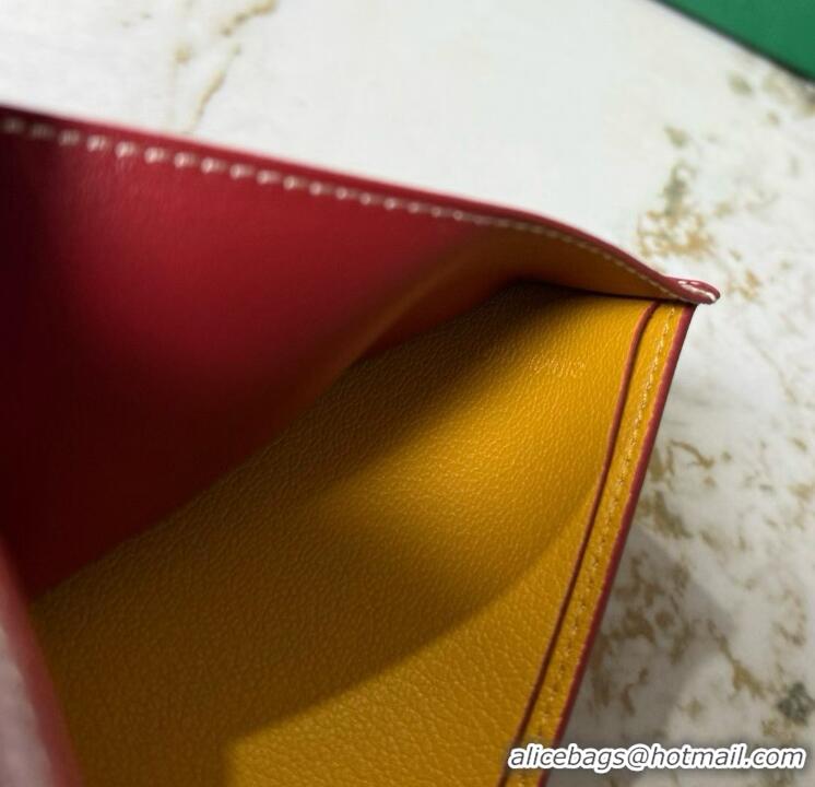 High Quality Goyard Short 8 Card Slots Billfold Wallet 020085a Red