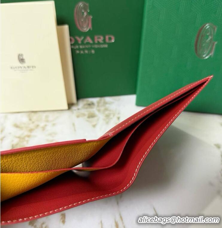 High Quality Goyard Short 8 Card Slots Billfold Wallet 020085a Red