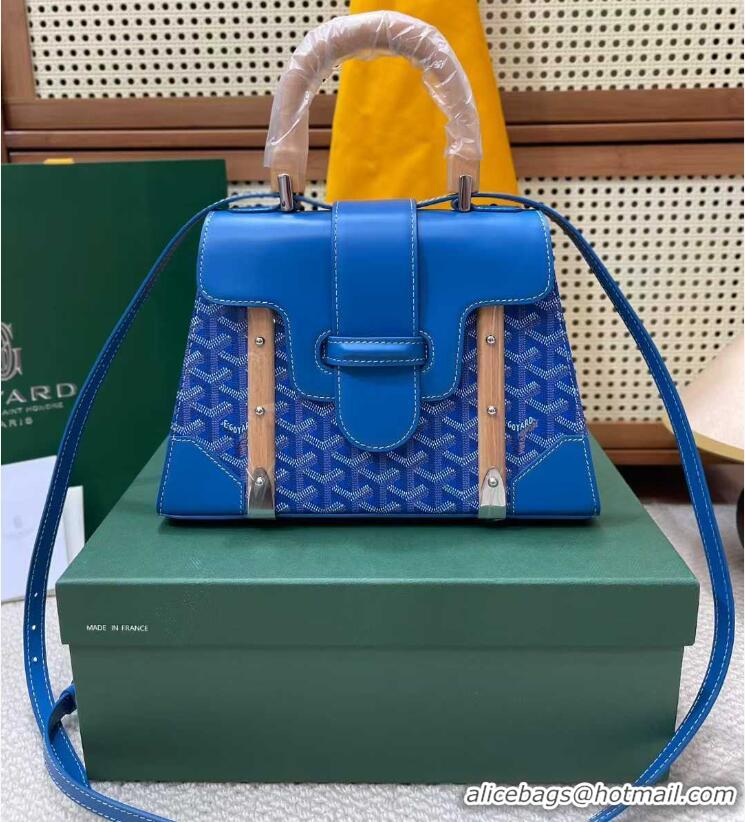 Grade Quality Goyard Original Saigon Tote Bag With Strap PM 8942 Light Blue