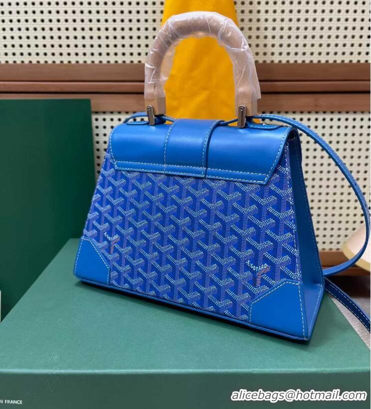 Grade Quality Goyard Original Saigon Tote Bag With Strap PM 8942 Light Blue