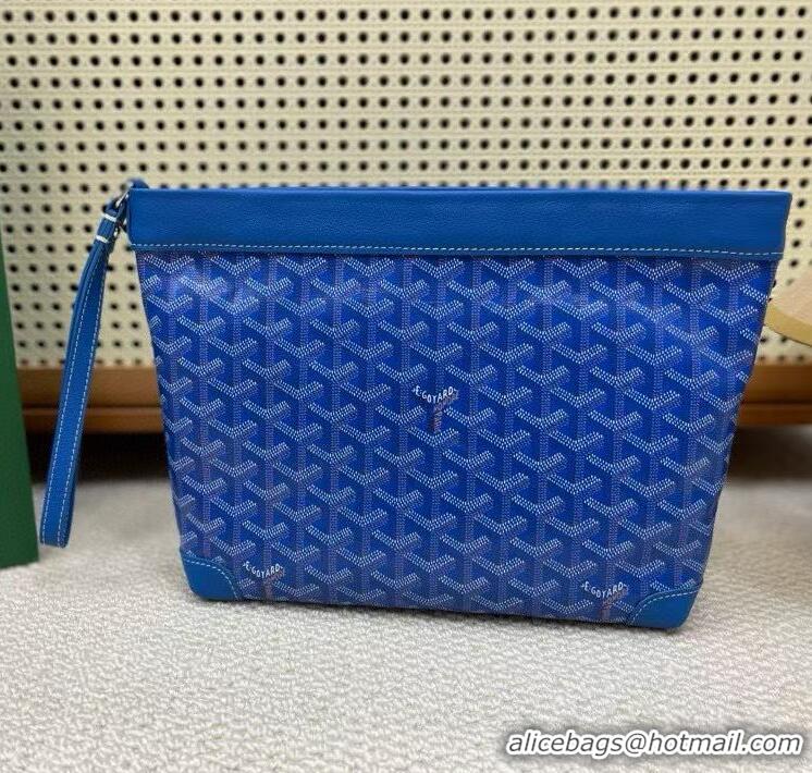 Luxury Discount Goyard Original Conti Clutch Bag 8811 Light Blue