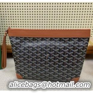 New Fashion Goyard Original Conti Clutch Bag 8811 Black And Tan