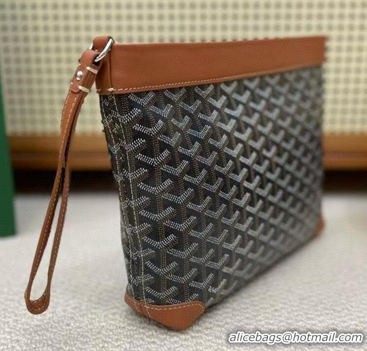 New Fashion Goyard Original Conti Clutch Bag 8811 Black And Tan