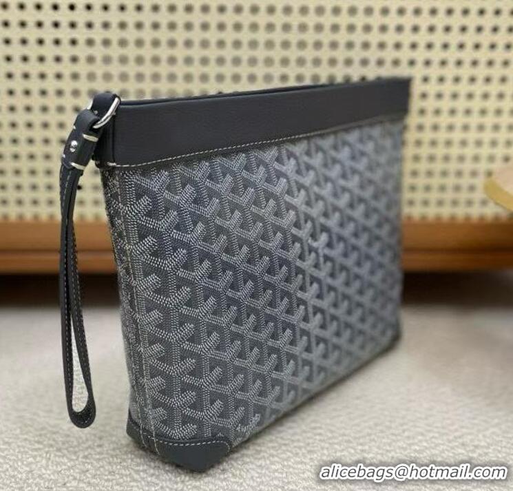 Reasonable Price Goyard Original Conti Clutch Bag 8811 Dark Grey
