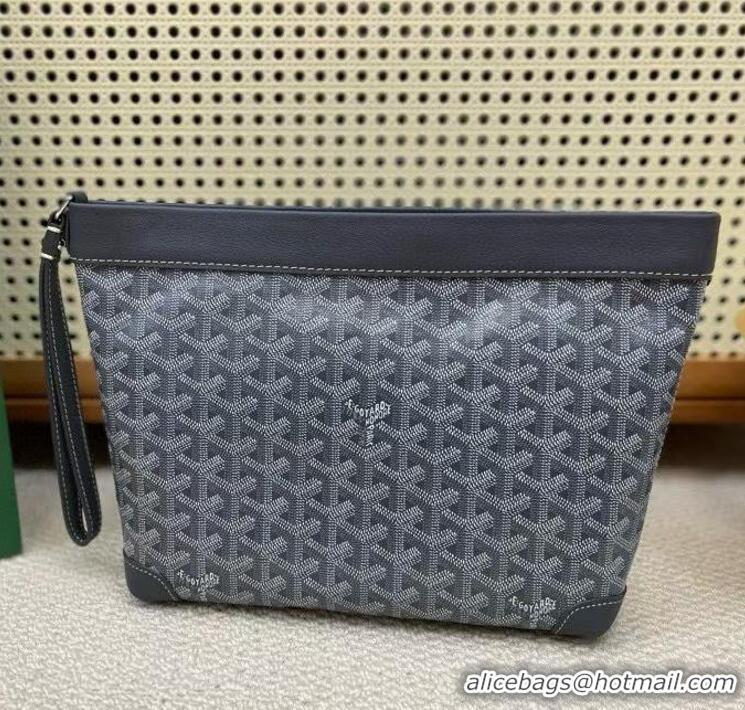 Reasonable Price Goyard Original Conti Clutch Bag 8811 Dark Grey