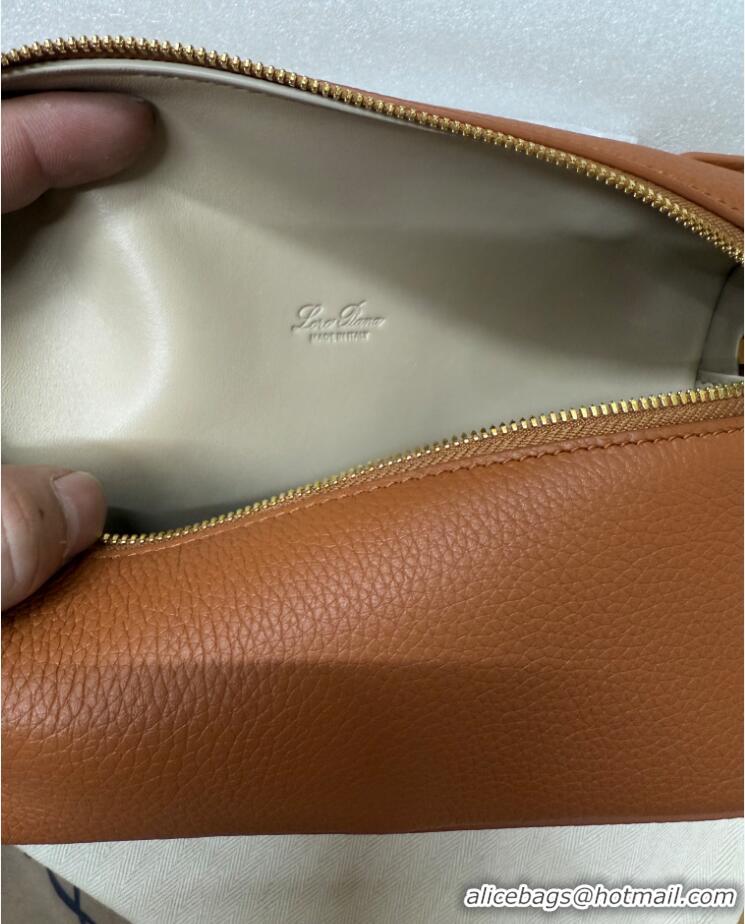 Shop Promotional Loro Piana Extra Pocket L19 Pouch in Calfskin LP5437 Brown/Gold 2023