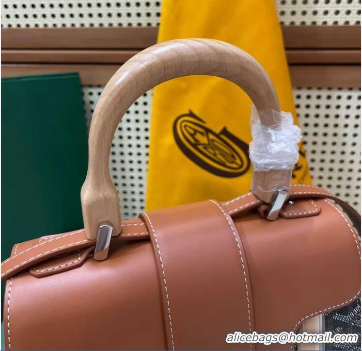 Low Price Goyard Original Saigon Tote Bag With Strap PM 8942 Black And Tan