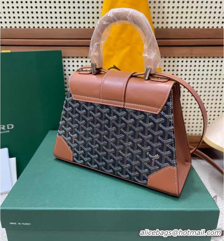 Low Price Goyard Original Saigon Tote Bag With Strap PM 8942 Black And Tan