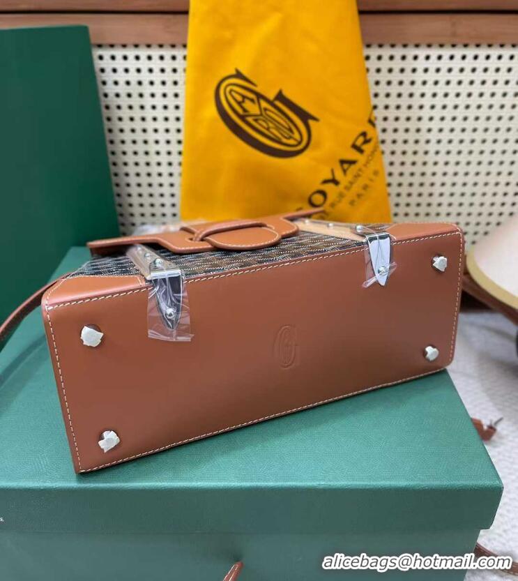 Low Price Goyard Original Saigon Tote Bag With Strap PM 8942 Black And Tan