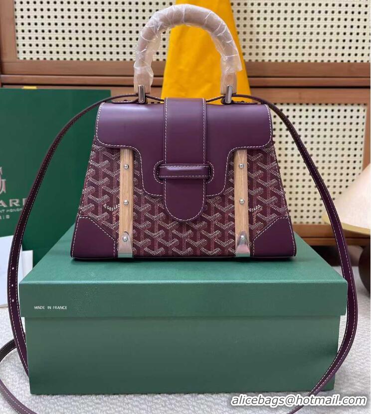 Hot Sell Goyard Original Saigon Tote Bag With Strap PM 8942 Bungundy