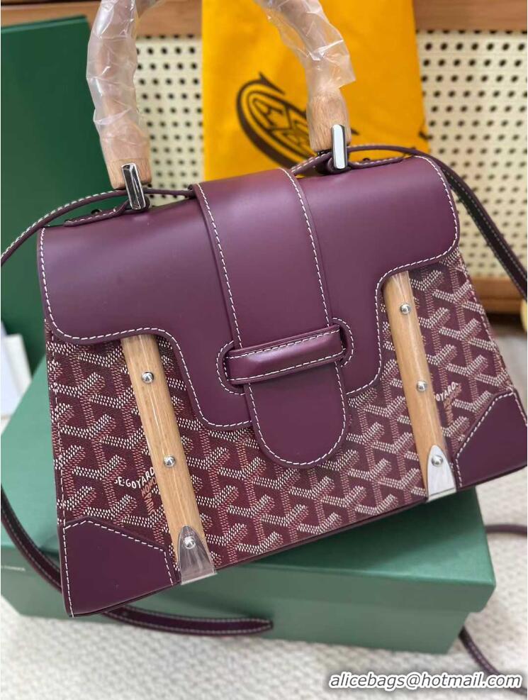 Hot Sell Goyard Original Saigon Tote Bag With Strap PM 8942 Bungundy