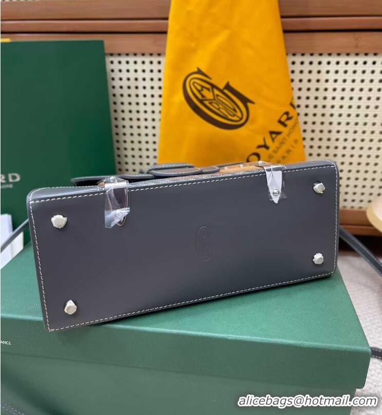 Free Shipping Goyard Original Saigon Tote Bag With Strap PM 8942 Dark Grey
