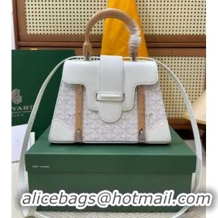 Cheap Discount Goyard Original Saigon Tote Bag With Strap PM 8942 White