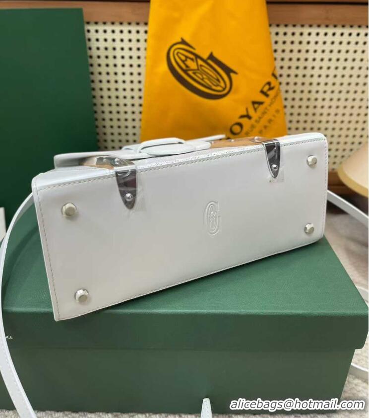 Cheap Discount Goyard Original Saigon Tote Bag With Strap PM 8942 White