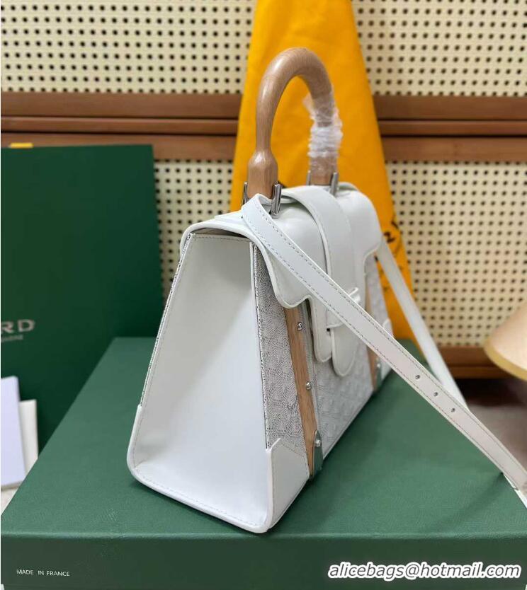 Cheap Discount Goyard Original Saigon Tote Bag With Strap PM 8942 White